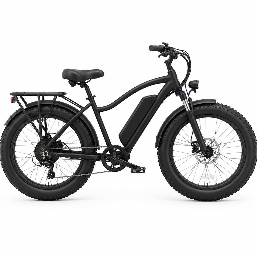 Himiway Himiway Cruiser fatbike — 26 inch, 48V 17,5Ah Samsung/LG accu fatbikes vooraanzicht