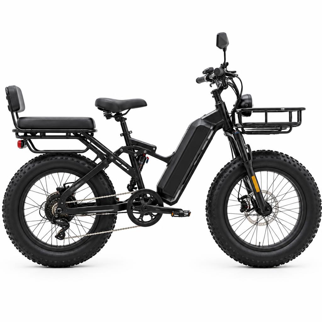 Ouxi Ouxi V8 Ultra 2026 fatbike — dubbele vering, alarm met NFC fatbikes vooraanzicht