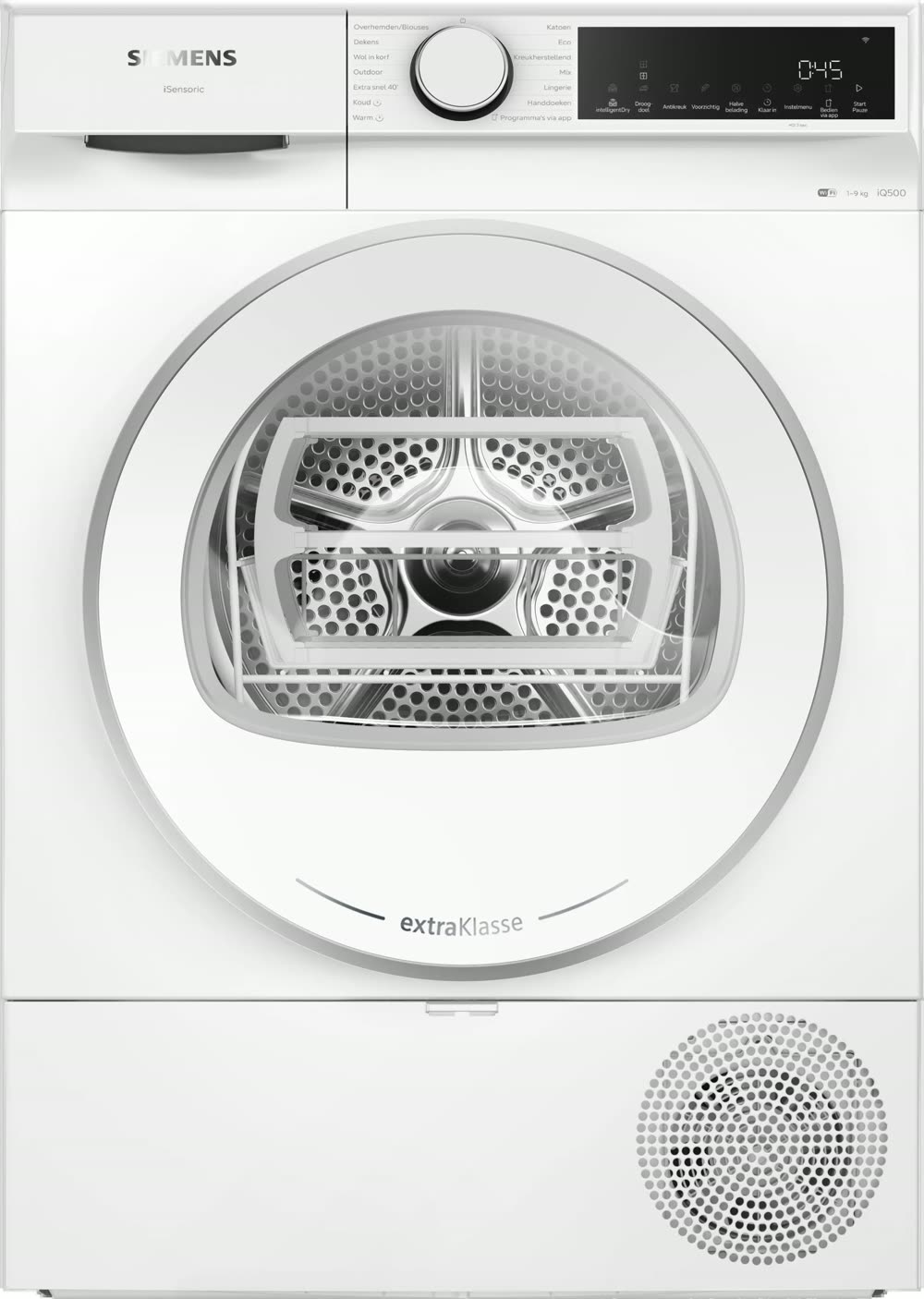Siemens Siemens iQ500 WQ32J209NL warmtepompdroger 9 kg Home Connect wasdroger vooraanzicht