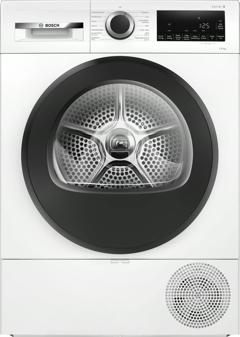 Bosch Bosch Serie 6 WQG133DBNL warmtepompdroger 8 kg wasdroger vooraanzicht