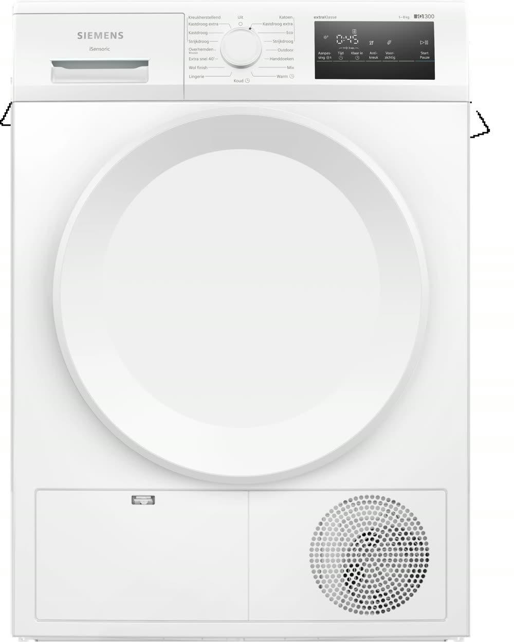 Siemens Siemens iQ300 extraKlasse WT43H00MNL warmtepompdroger 8 kg wasdroger vooraanzicht
