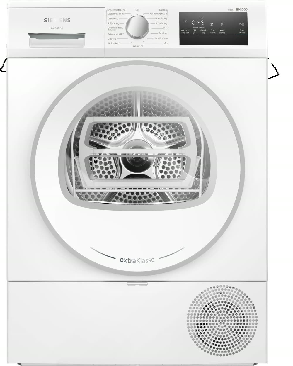 Siemens Siemens iQ300 extraKlasse WT45H20MNL warmtepompdroger 8 kg wasdroger vooraanzicht